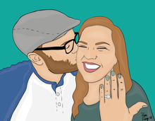 Load image into Gallery viewer, Two-faces + shoulders/torso up cartoon