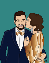 Load image into Gallery viewer, Two-faces + shoulders/torso up cartoon