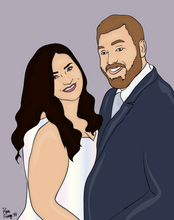 Load image into Gallery viewer, Two-faces + shoulders/torso up cartoon