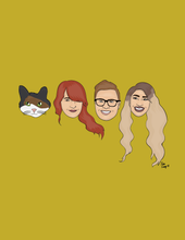 Load image into Gallery viewer, Four-faces cartoon