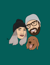 Load image into Gallery viewer, Three-faces cartoon