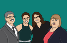 Load image into Gallery viewer, Four-faces + shoulders/torso up cartoon