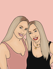 Load image into Gallery viewer, Two-faces + shoulders/torso up cartoon