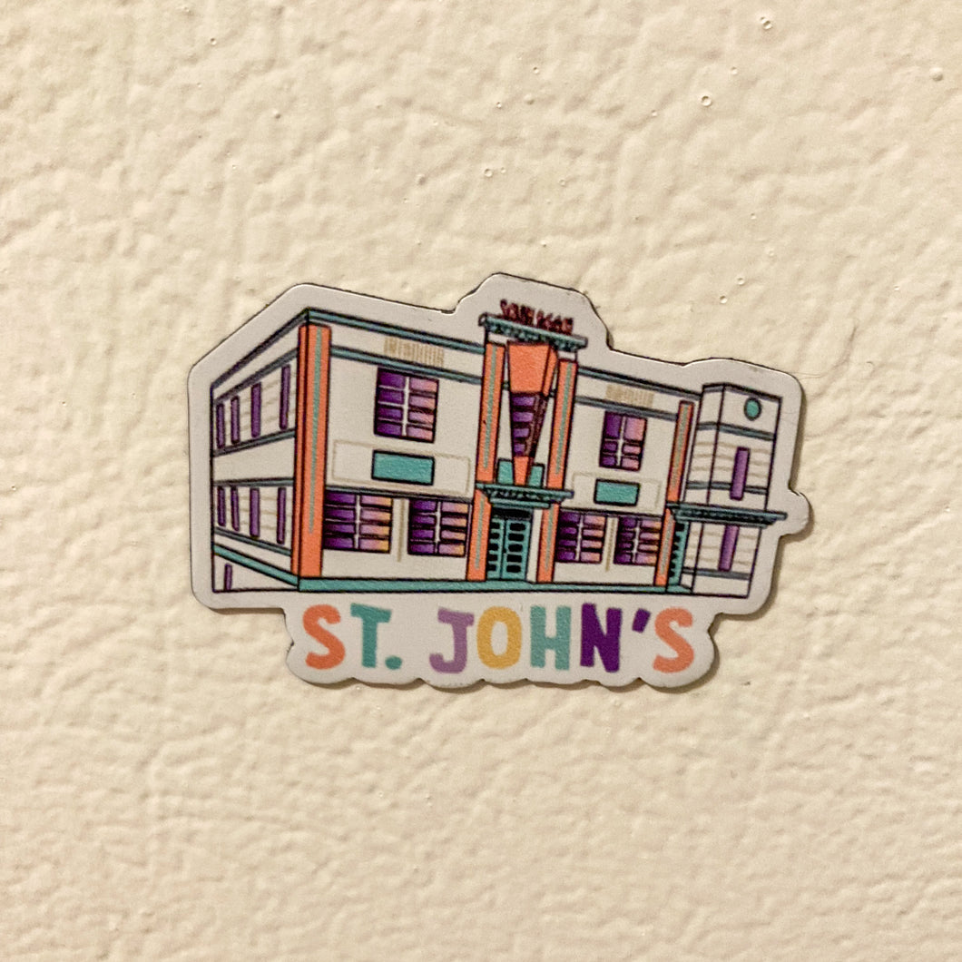 St. John’s South Beach Building Fridge Magnet