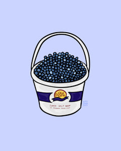 Blueberry Picking Print