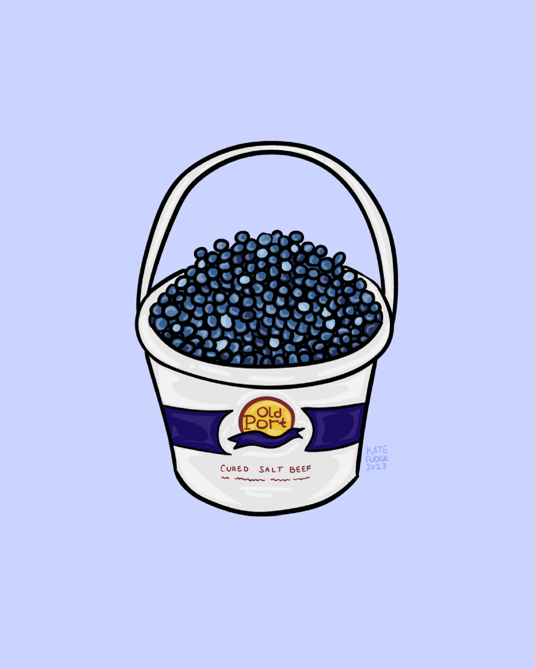 Blueberry Picking Print