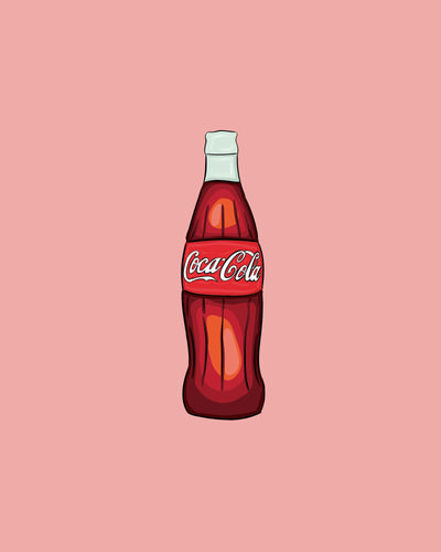 Coca Cola Retro Bottle Print