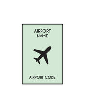 Load image into Gallery viewer, Monopoly Inspired Airport Print