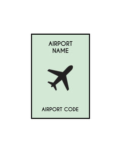 Monopoly Inspired Airport Print