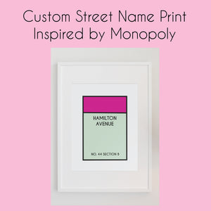 Custom Street Name Print