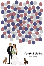 Load image into Gallery viewer, Wedding guest book cartoon