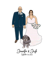 Load image into Gallery viewer, Wedding guest book cartoon