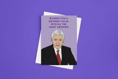 Trebek Birthday 5x7 Card
