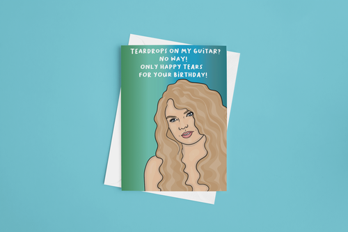 Teardrops Birthday 5x7 Card