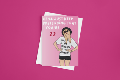 22 + Birthday 5x7 Card