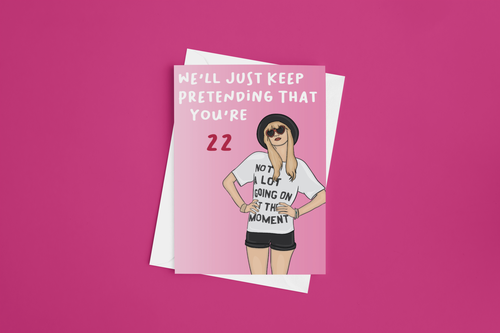 22 + Birthday 5x7 Card