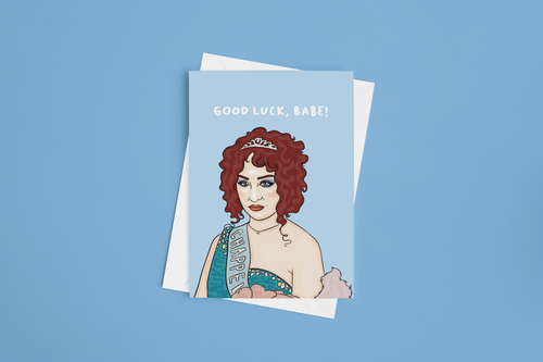 Good Luck Babe 5x7 Card