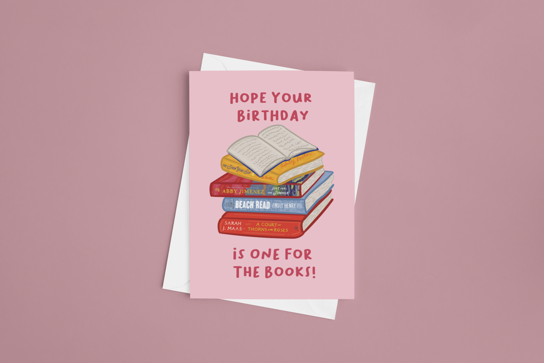 One For The Books Birthday 5x7 Card