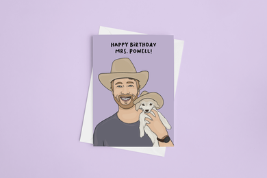 Glen Powell Birthday 5x7 Card