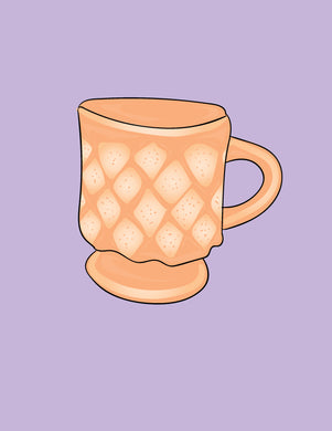 Peach Lustre Kimberly Fire King Mug Print