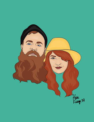 Two-faces cartoon