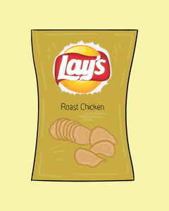 Roast Chicken Chips Print