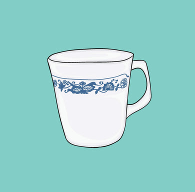Blue Old Town Corningware Retro Mug Art Print