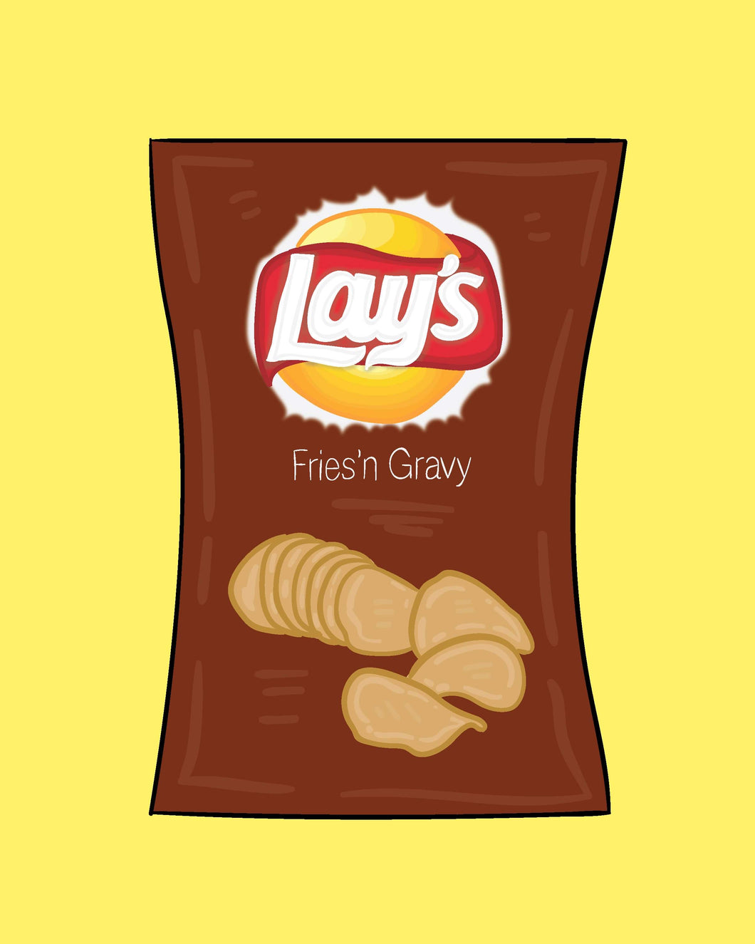 Fries N Gravy Chips Print